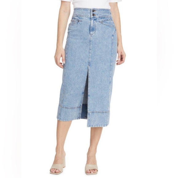 Tanya Taylor Dresses & Skirts - Tanya Taylor Christina Denim Midi Skirt